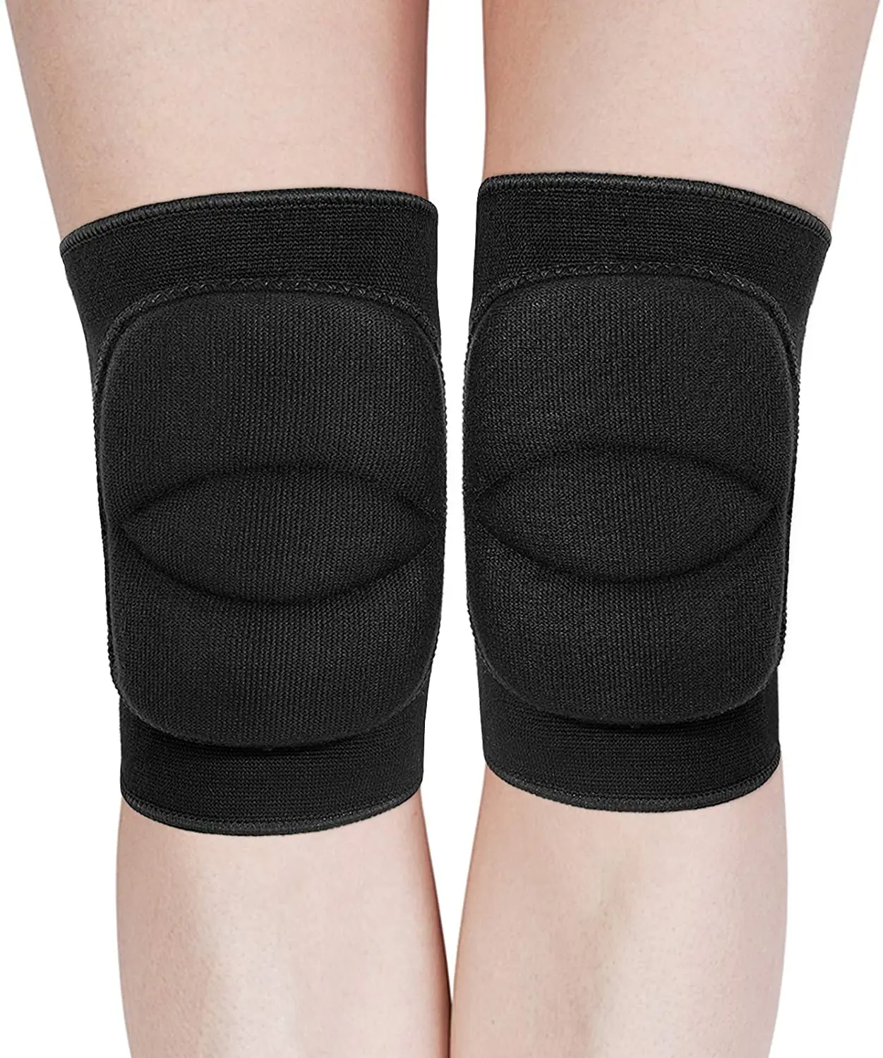

2 PCS Compression Knee Support Sleeve Protector Elastic Knee Pads Brace Springs Gym Sports Basketball Volleyball Running