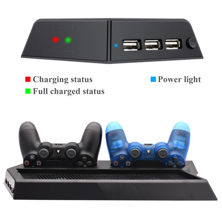 PS4 Pro консоль вертикальная подставка охлаждающий вентилятор контроллер зарядное устройство для sony Play Station 4 PS 4 Playstation 4 Pro игры аксессуары