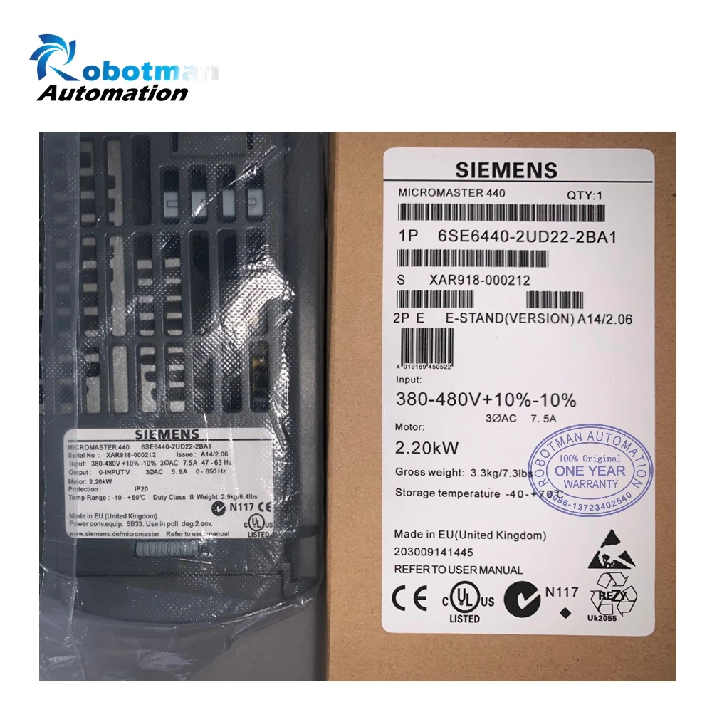 New in box MICROMASTER 440 Series Inverter 6SE6440-2UD22-2BA1 2.2KW 380V Include BOP Panel With Free DHL/UPS/FEDEX | Обустройство