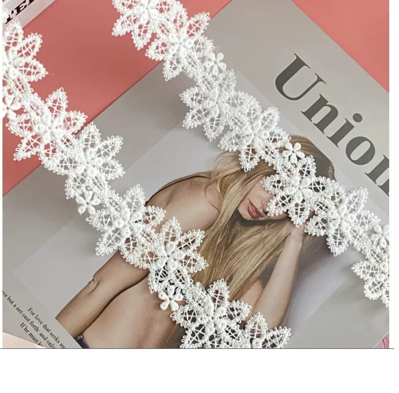 3 ярда кружевная ткань из молочного шелка 4 см