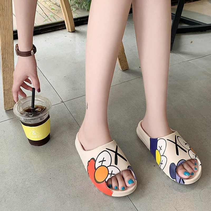 

Best-Selling Slippers Luxury Brand Men Slides Women Platform Sandals Graffiti Casual Beach EVA High Quality Cartoon Shoes