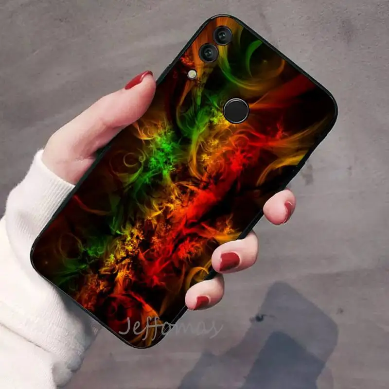 

Aesthetic colorful flame Phone Case For Huawei honor Mate P 9 10 20 30 40 Pro 10i 7 8 a x Lite nova 5t