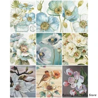 5d diy diamond painting vintage flower full round square drill rhinestone embroidery cross stitch kits mosaic picture home decor