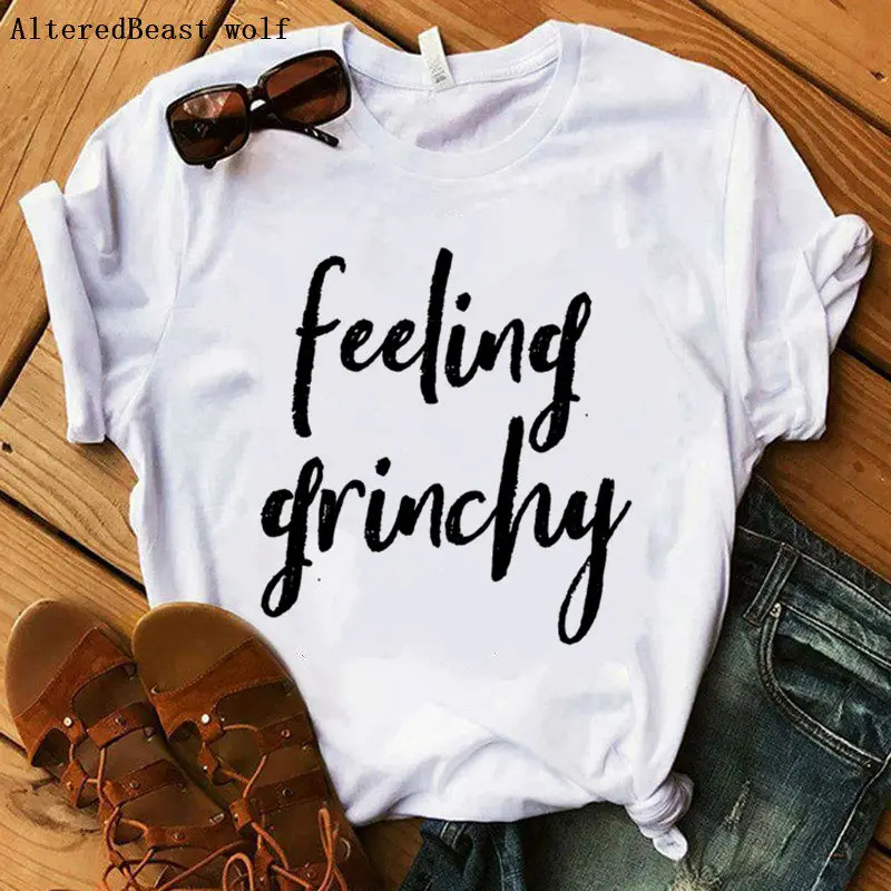 Drink Up Grinches новогодние майки для женщин, подарок, слоган, красные, модные, гранж, вечерние, стильные, эстетические, Забавные футболки, цитата, готика, футболки
