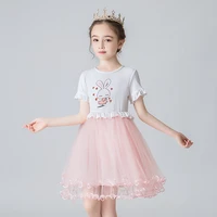 summer girl dress casual baby girls clothes kids dresses for girls lace flower wedding gown children birthday party school wear