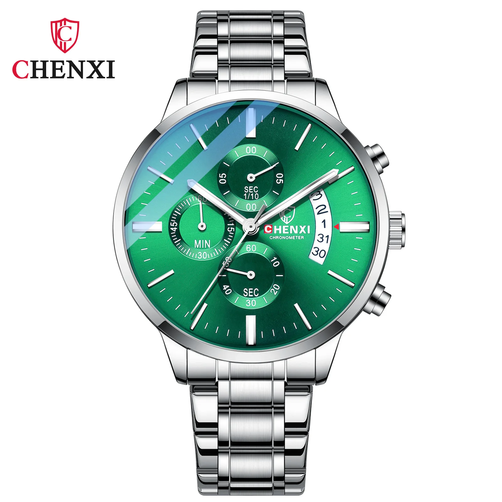 

New Casual Sport Watch for Men Black Stainless Steel Mens Multifunctional Quartz Watches Top Brand Luxury Male Waterproof Clock