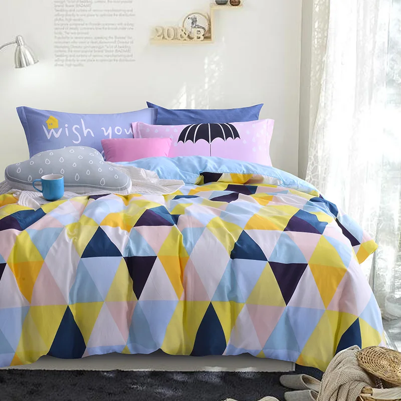 

Bedding set 3/4pcs 100% cotton duvet quilt covers bed sheet comforters bedclothes twin queen size