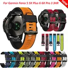 Ремешок для часов Garmin Fenix6 6X Pro 5 5X Plus 3HR 935, силиконовый, 22 мм