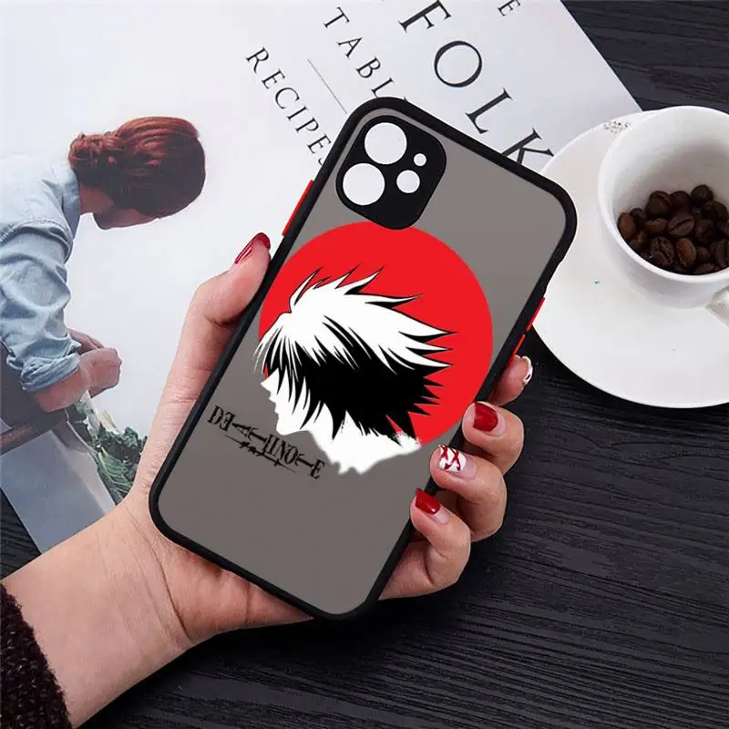 

Anime death note misa Ryuk apple Phone Case Transparent Matte for iPhone 7 8 11 12 s mini pro X XS XR MAX Plus cover funda