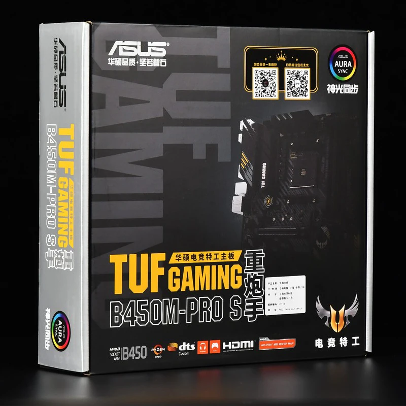 Материнская плата ASUS TUF B450M PRO S в комплекте с процессором Ryzen 5 3600 AM4 DDR4