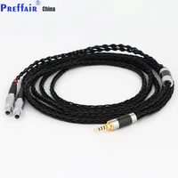 1pc hifi custom made 2 5mm balanced silver plated cable 8core detach cable for hd800 hd800s hd820 headphones