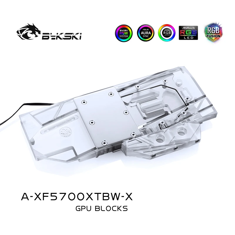Блок охлаждения воды Bykski A-XF5700XTBW-X для видеокарты XFX RX 5700 XT Black Wolf | Компьютеры и офис
