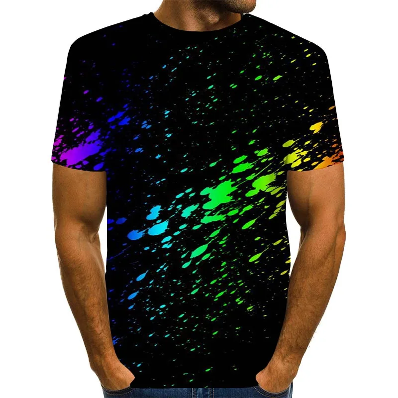 Футболка Rianbow мужская с 3D-принтом рубашка рисунком топ на лето | Мужская одежда