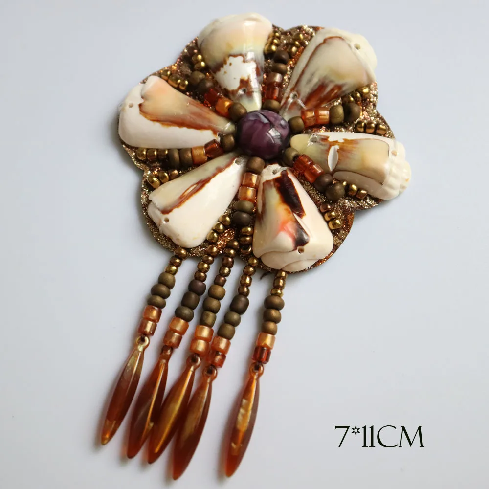 Нашивки для одежды этнические ручной работы 3D с пайетками самостоятельного