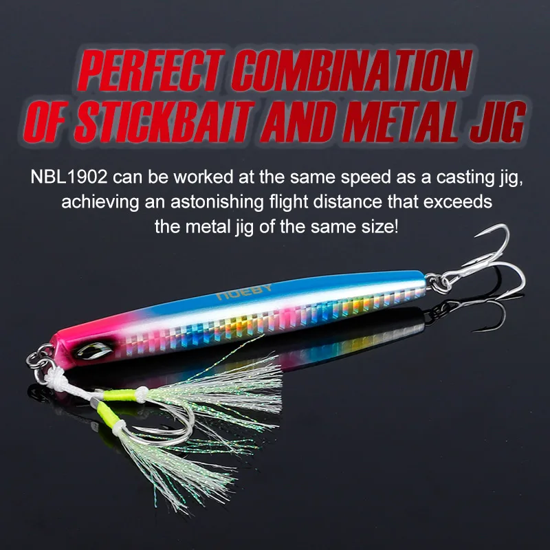 Noeby 3Pcs Fishing Lure Set 110mm 46g Sinking Pencil Long Casting Wobblers Artificial Hard Bait Shore Jigging Sea Fishing Lure