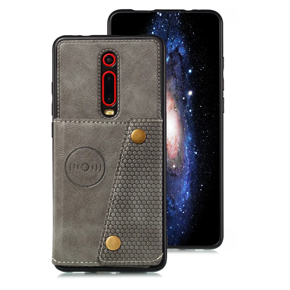 Серый Чехол-Кошелек Red mi K20 Pro с отделением для карт для Xiao mi K20 mi 9t mi 9t Xio mi Red mi 7a Note 8 7 Pro 8T кожаный чехол с магнитной подставкой для автомобиля - Цвет: Серый