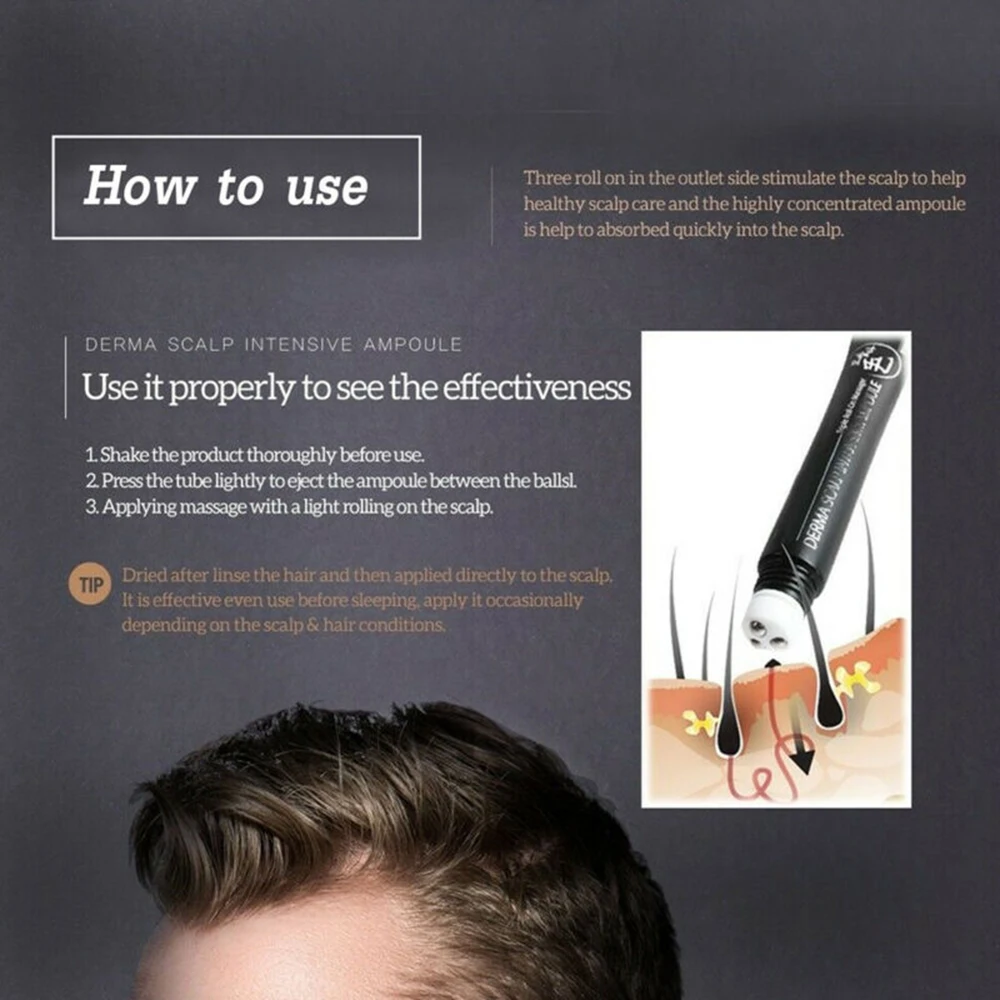 

Effective Three Rolls Scalp Fast Hair Regrow Hair Growth Serum Hair Essence Effective Preventing Hair Loss Product