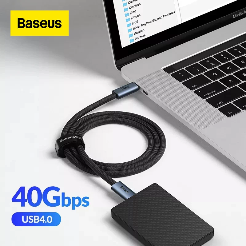 

Baseus USB C Cable PD 100W fast charging USB Type C Data Cable supports 40Gbps high-speed transmission for MacBook Pro iPad Pro