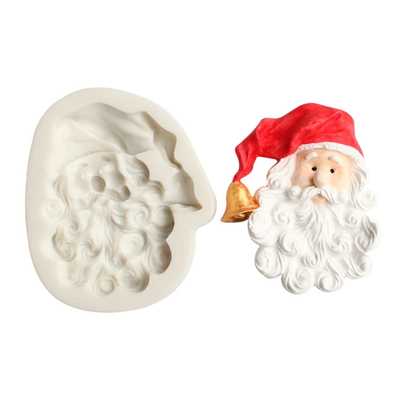 Силиконовая форма с головой Санта Клауса сделай сам для выпечки тортов