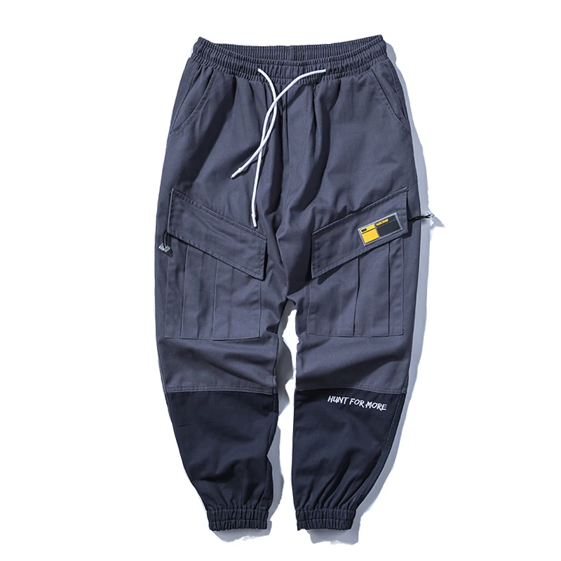 Lindsey Seader Harajuku Streetwear Pants Joggers Color Block Patchwork Men Hip Cargo Pant Pockets Track Trousers Harem | Мужская одежда