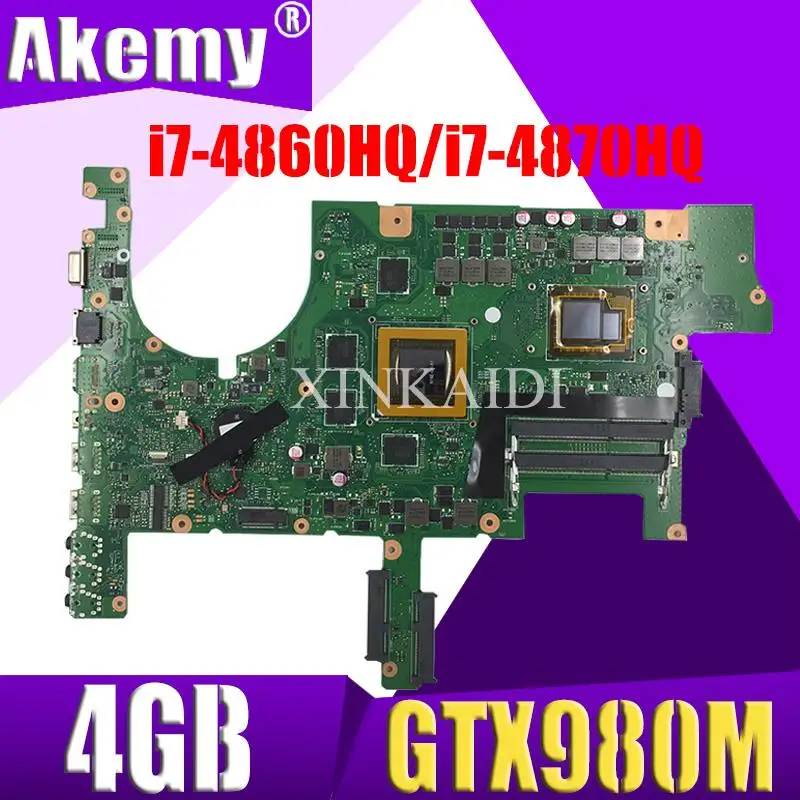 G751JY материнская плата для ASUS G751JT G751JL G751J G751 ноутбука i7 4860HQ / 4870HQ GTX980M/4GB|Материнские
