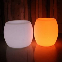 promotion led luminous stool remote control 7 colourful lights plastic chair outdoor bar stool lighting furniture ktv bar chair