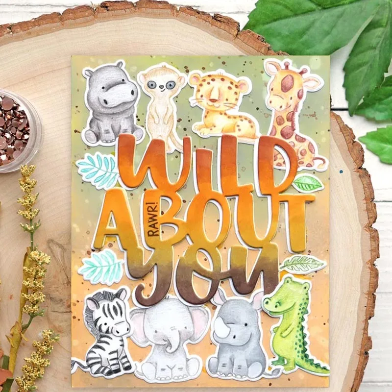 Трафареты с надписью Wild About You металлические Вырубные штампы для изготовления