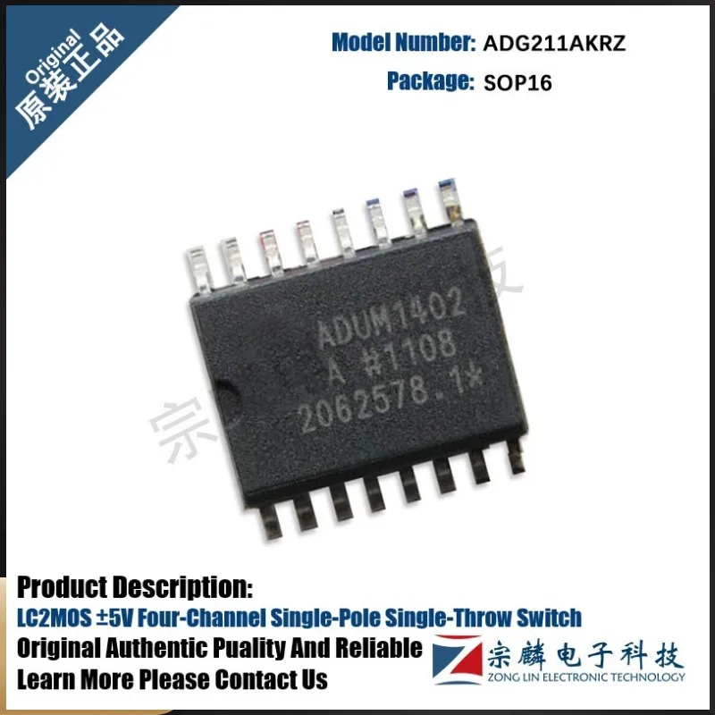 

10Pcs/Lot Original Authentic ADG211AKRZ SOP16 ADG211 G211AKRZ 211AKRZ Single Throw Switch