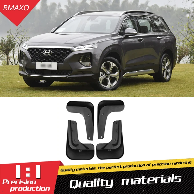 For Hyundai Santa Fe 2019-2020 Mudflaps Splash Guards Front With the color and rear Mud Flap Mudguards Fender Modified special | Автомобили