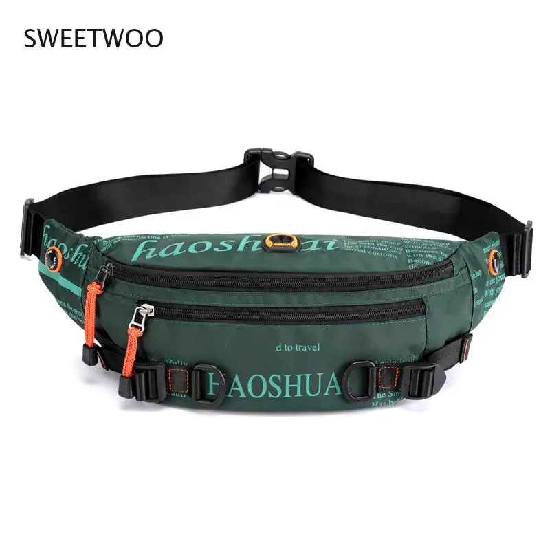 

New Outdoor Men's Waist Bag Street Trend Chest Bag Women Messenger Bag Sports Running Close-Fitting Crossbody Shoulder Bag