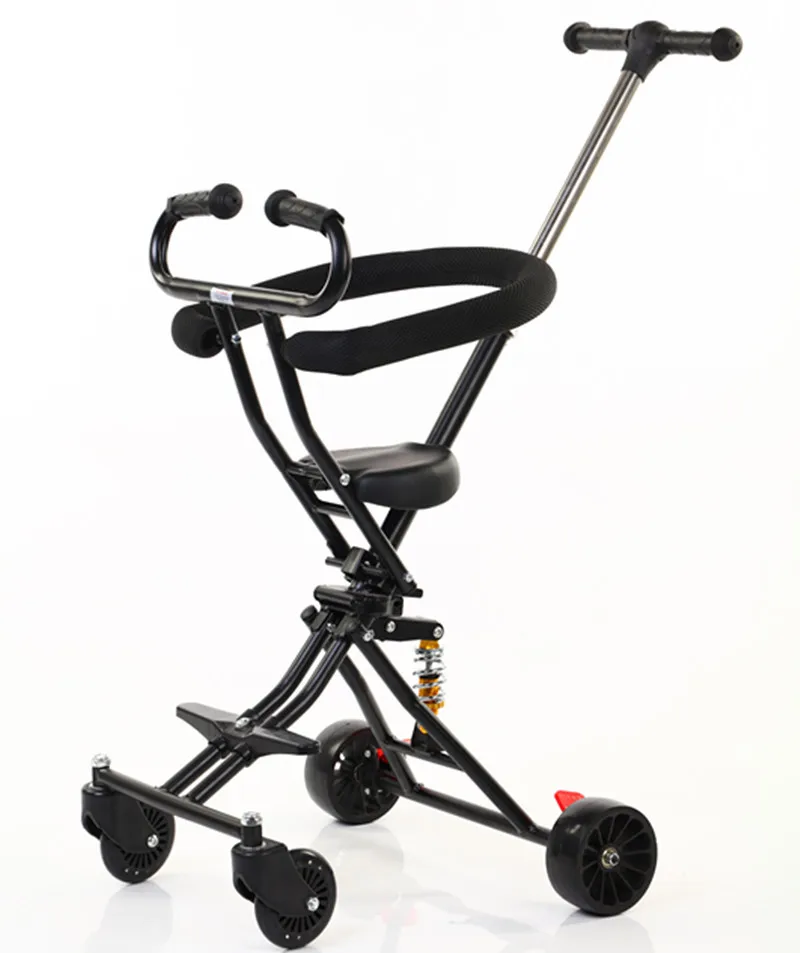 

2020 new simple four wheel baby stroller foldable baby high landscape stroller