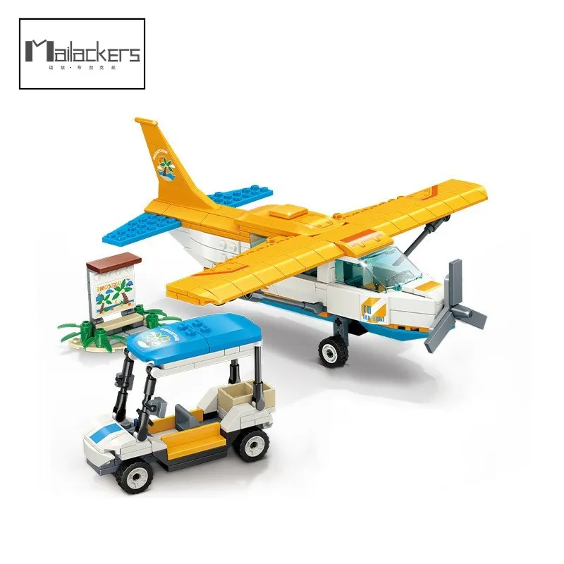 

347 Pcs City Aviation Airport Sightseeing Airbus Aircraft Airplane Plane Building Blocks Creative Bricks Educational Toys Kids