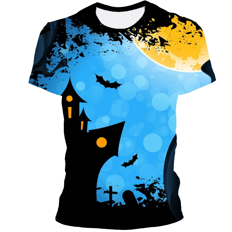 

Summer New Halloween Short-Sleeved T-Shirt Hip Hop Harajuku Boy Girl Design 3D Leisure And Entertainment Interesting T-Shirt