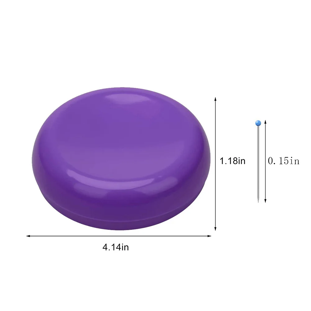 

1pc Round Magnetic Sewing Pincushion Sewing Pin Storage Case with 100pcs Head Pins Magnetic Pins Holder for Sewing Quilting