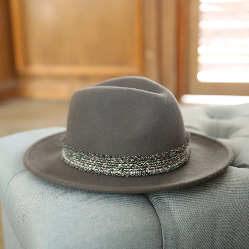 Зимняя 100% шерстяная Женская и мужская шляпа-федора лучшая джазовая шляпа