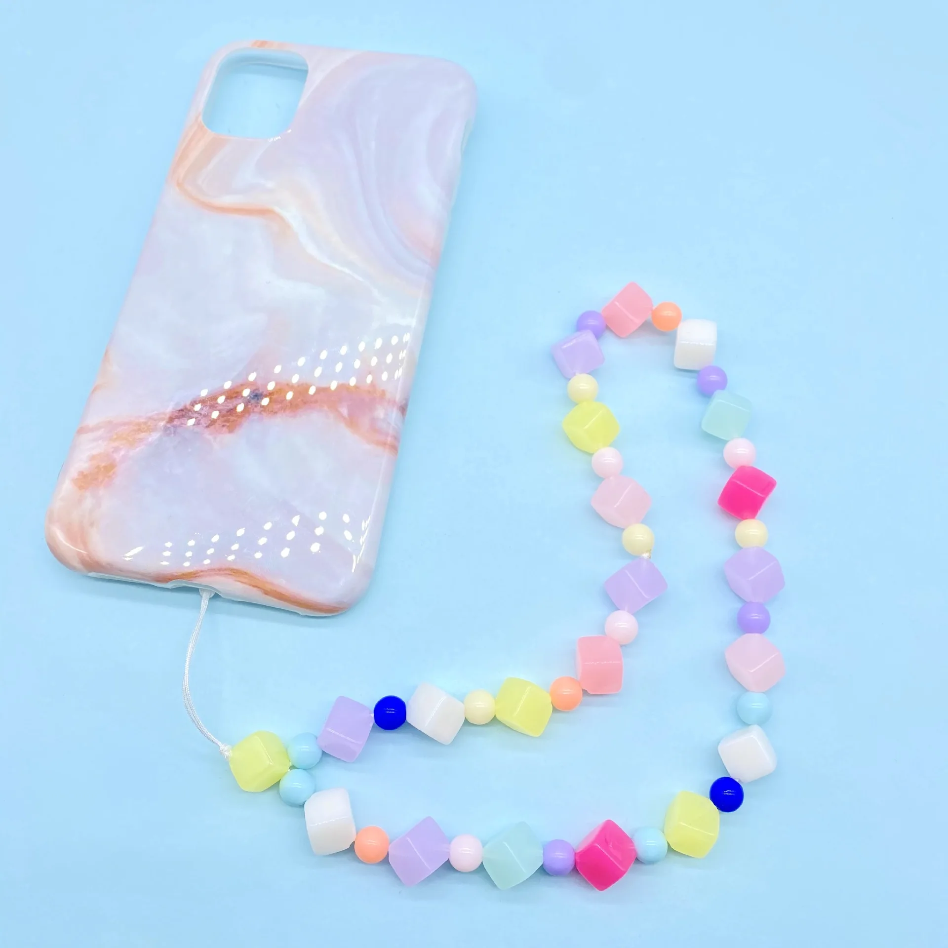

2021 Summer Cute Candy Color beads Strap Cord Chain Necklace Lanyard Phone