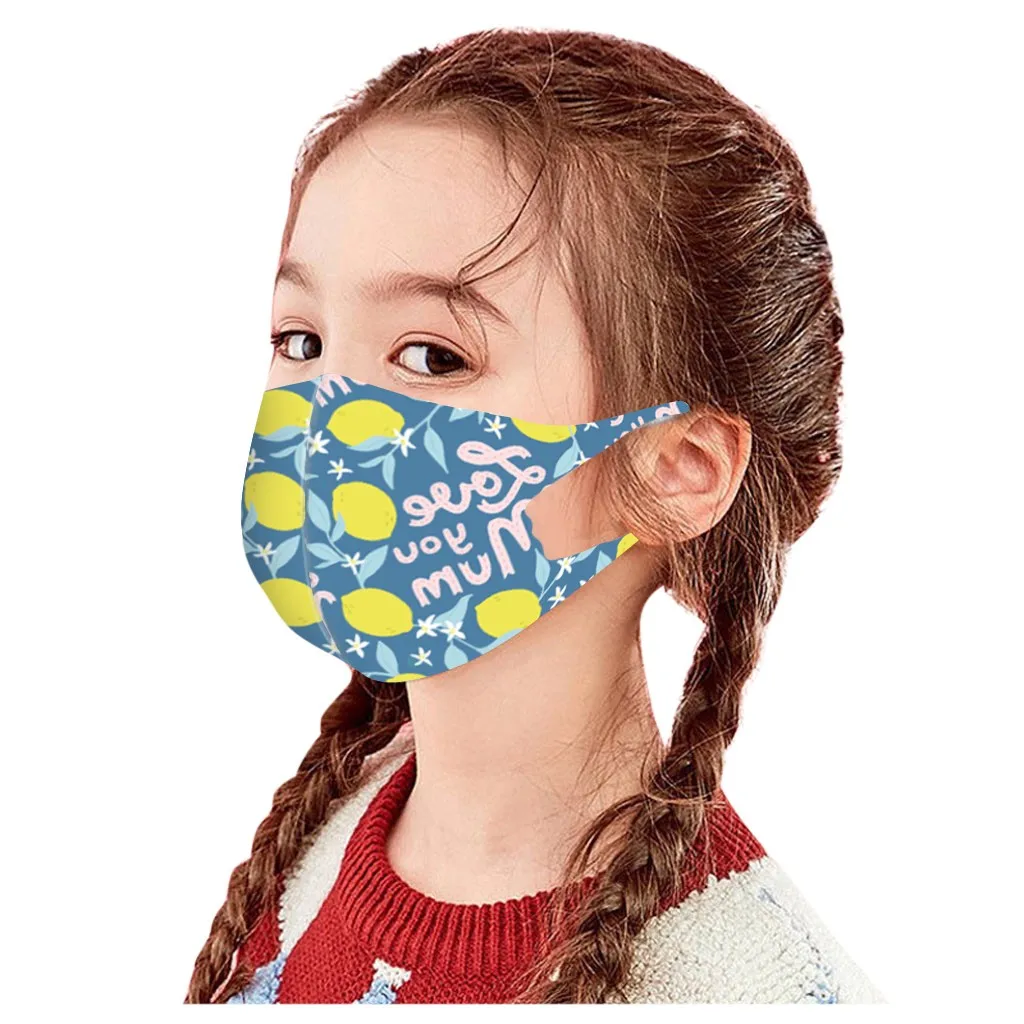 8 шт маска на лицо для детей печатная ледовая Шелковая Маска защиты от пыли и