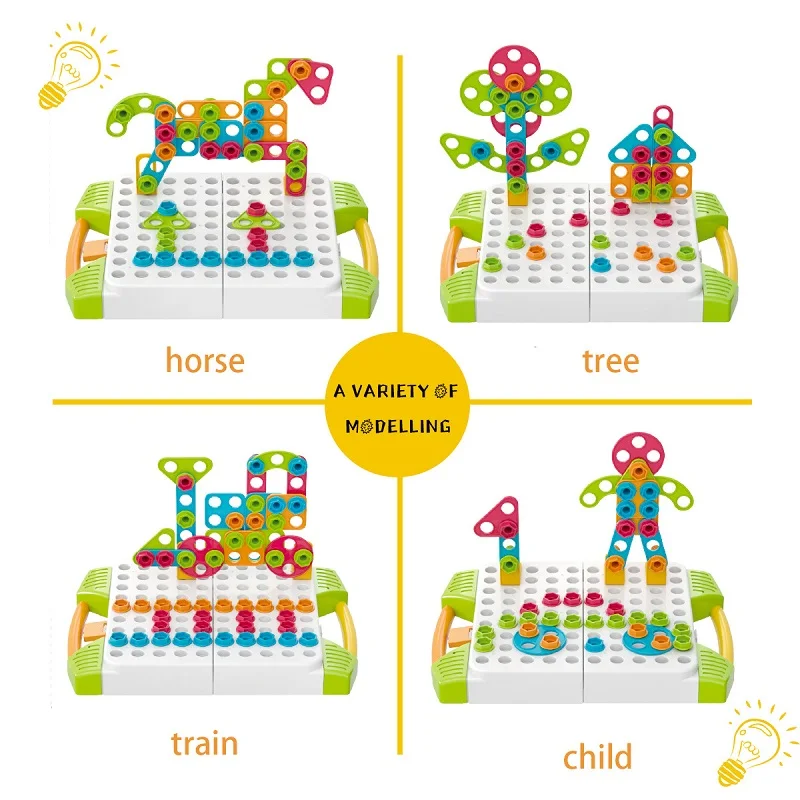 Электрическая дрель головоломка гайка винт разборка сборка коробка с