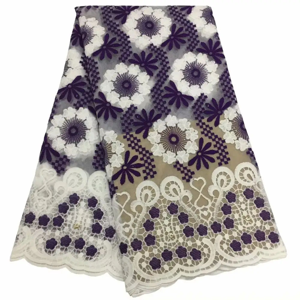 Высококачественная швейцарская вуаль из 100% хлопка в нигерийском стиле XY2868B