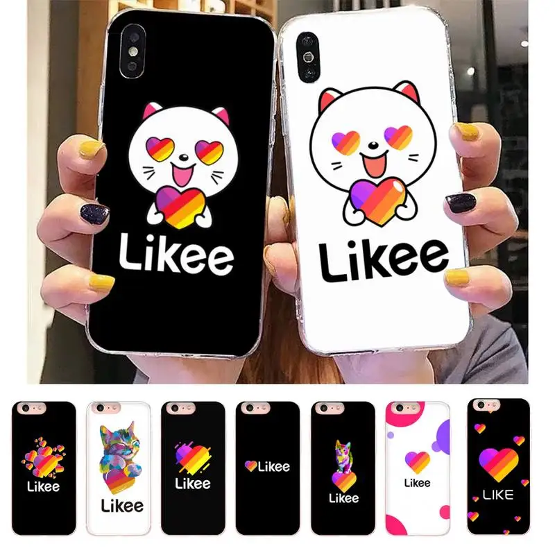 

Likee Funny cat bear love heart Phone Case For DIY iPhone X XS MAX 11 11 pro max 6 6s 7 7plus 8 8Plus 5 5S XR SE 2020 funda case