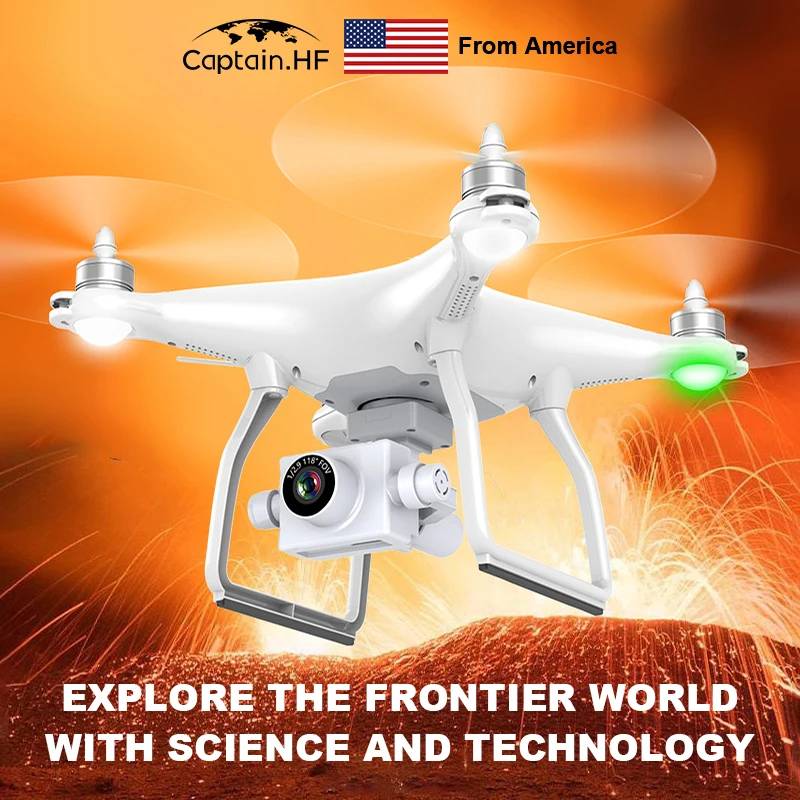 US Captain Радиоуправляемый Квадрокоптер БПЛА GPS HD Управление с Телефона Дрон 4K Видеокамерой для Съемки Фото и