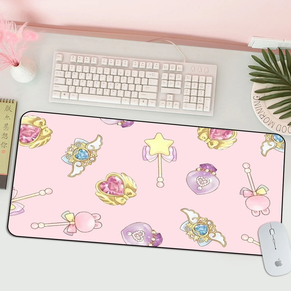 Игровой коврик для мыши с аниме Moon Cat красивая игровая клавиатура мышь ПК
