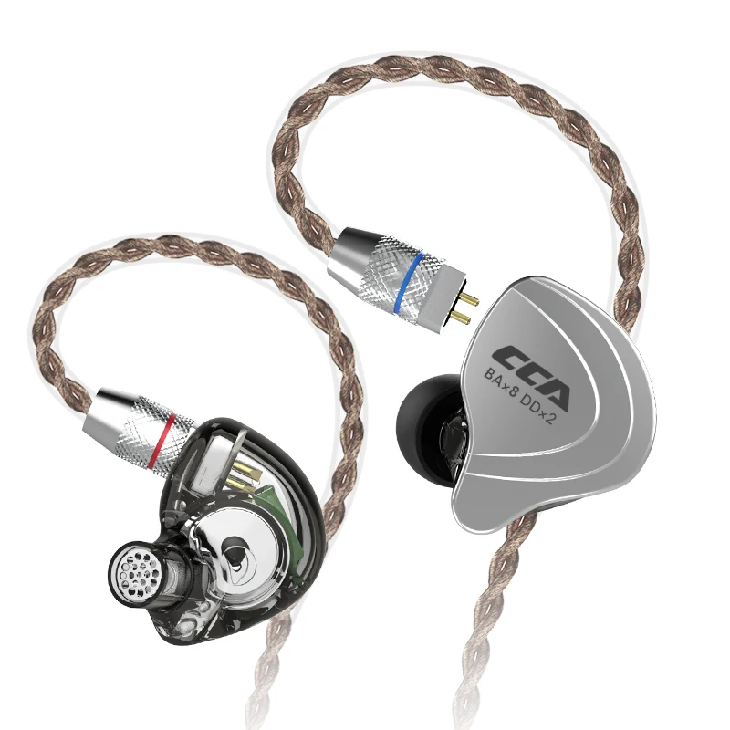 Наушники-вкладыши CCA C10 4ba + 1dd гибридные Hi-Fi Dj монитор спортивные наушники для бега