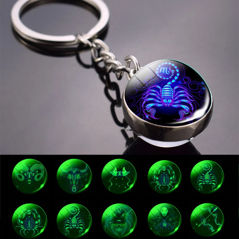 Брелок со стеклянным шаром 12 знаков зодиака | Автомобили и мотоциклы