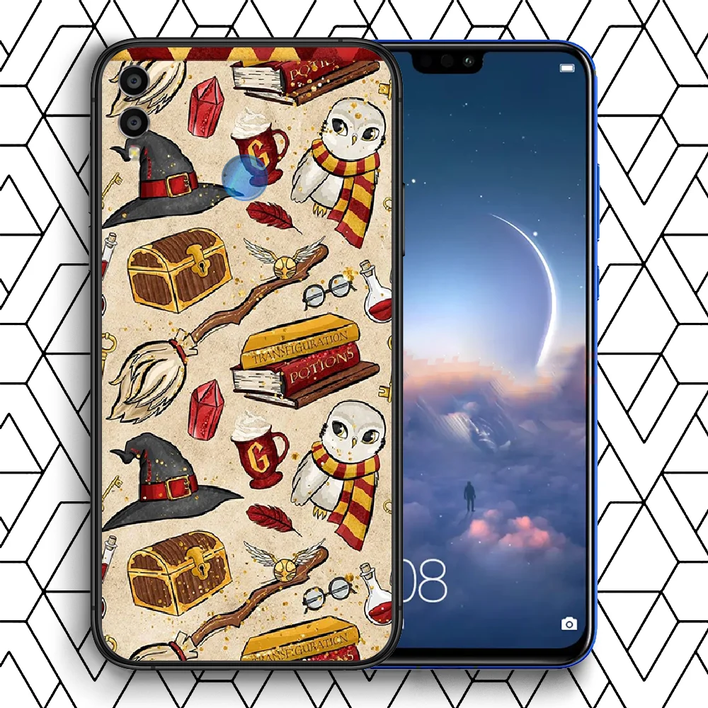 

Harries Potter Phone Case For Huawei Honor 6A 7A 7C 8 8A 8X 9 9X 10 10i 20 Lite Pro Play black Coque Luxury Bumper Trend Shell
