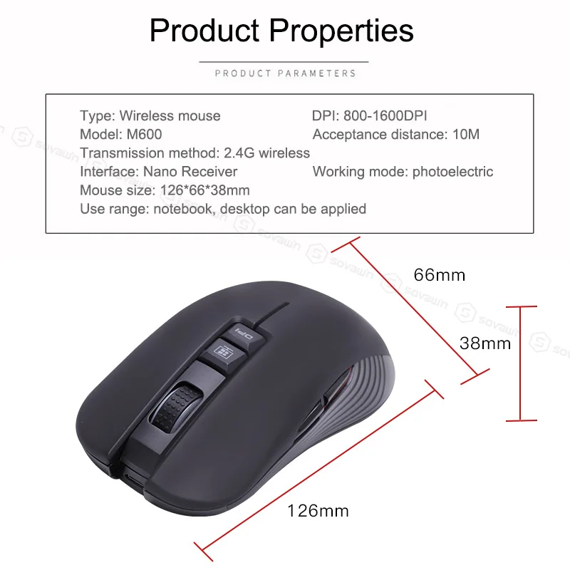 M600 мышь беспроводная Бесшумная перезаряжаемая USB 2,4G игровая мышь RGB Профессиональный геймер PC Mause для видеоигр для компьютера ноутбука