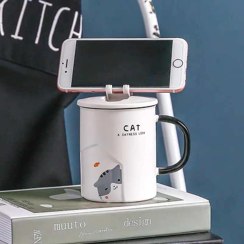 Прекрасный мультфильм шаблон керамические кофейные кружки оригинальность