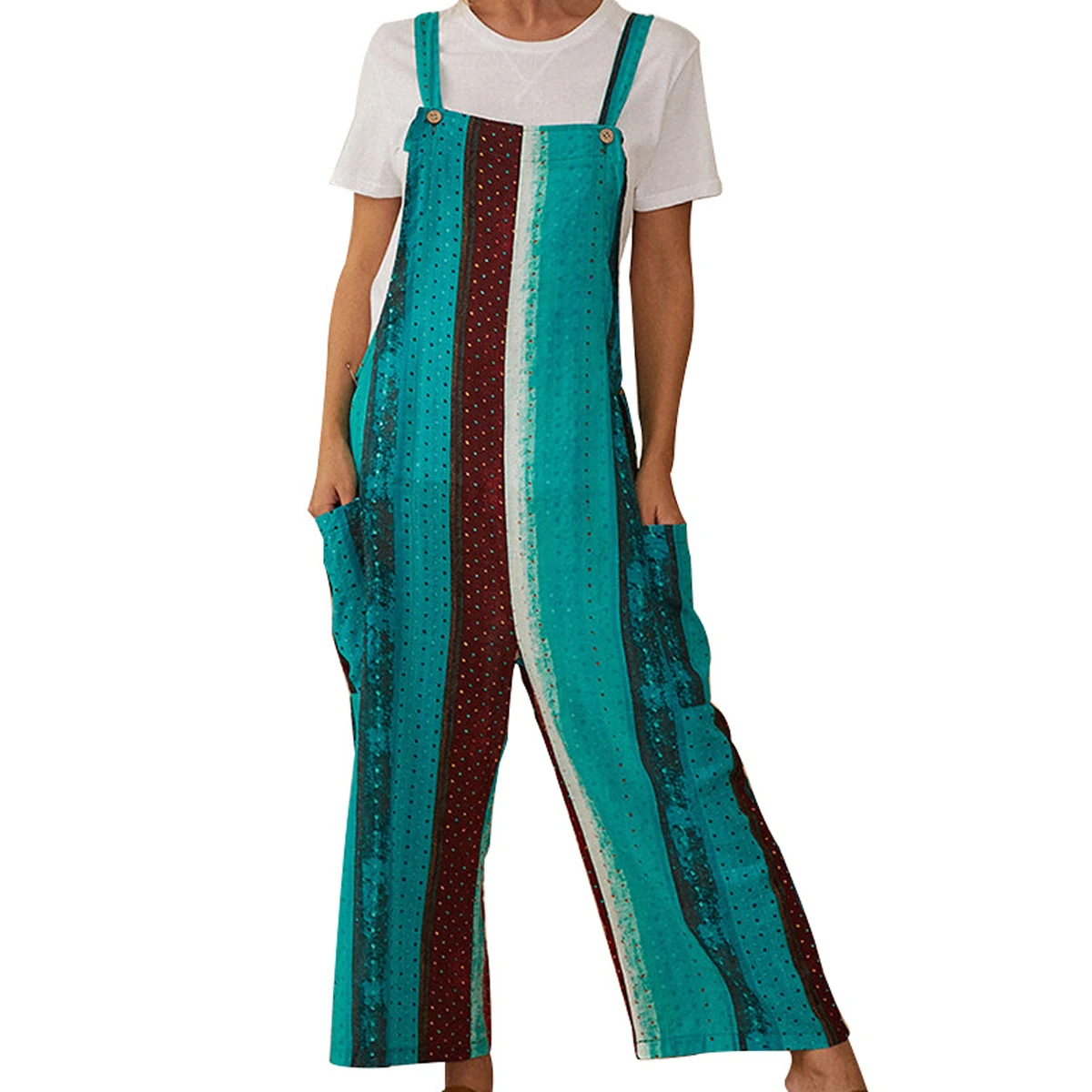 Новое поступление женские Комбинезоны на подтяжках с широкими штанинами