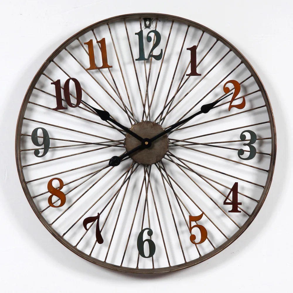 Большие европейские антикварные настенные часы в стиле ретро кварцевые железные