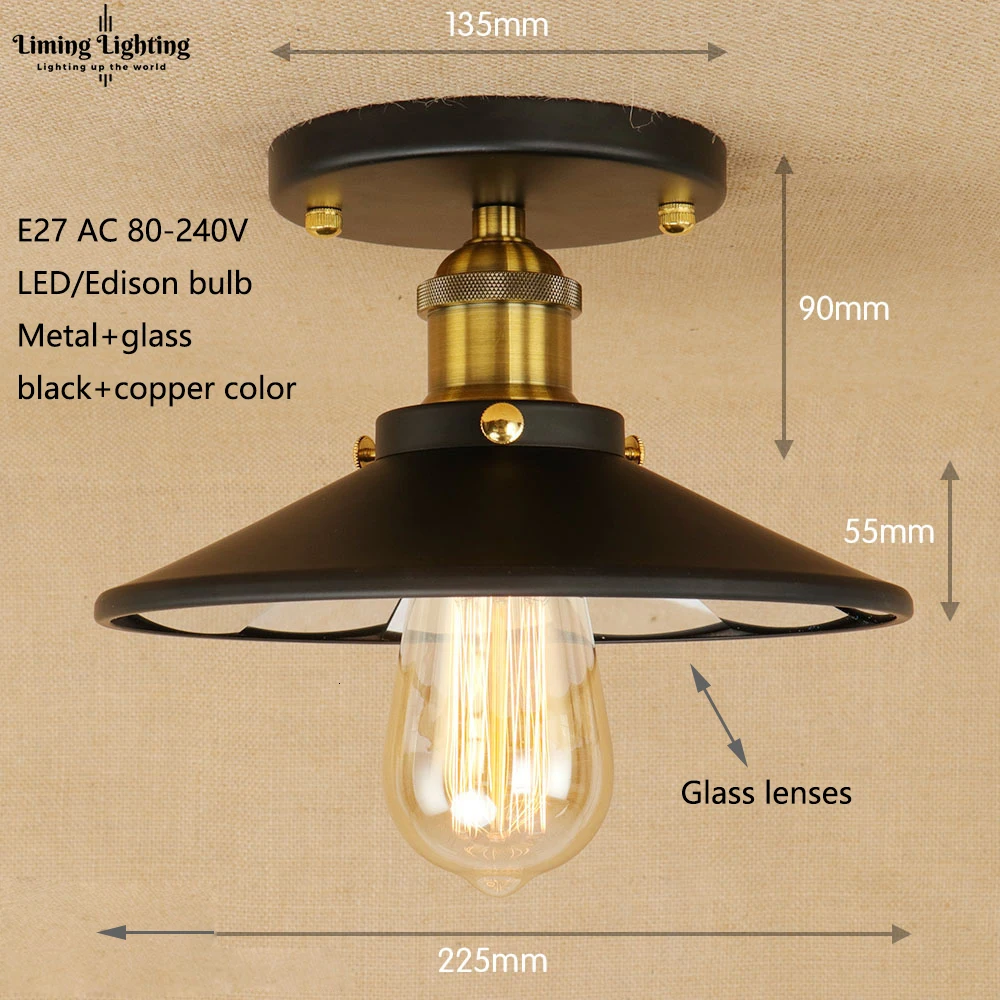 Лофт винтажные потолочные светильники Lamparas De Techo Lustre Luminaria Abajur комнатная потолочная лампа освещение Промышленное освещение для гостиной